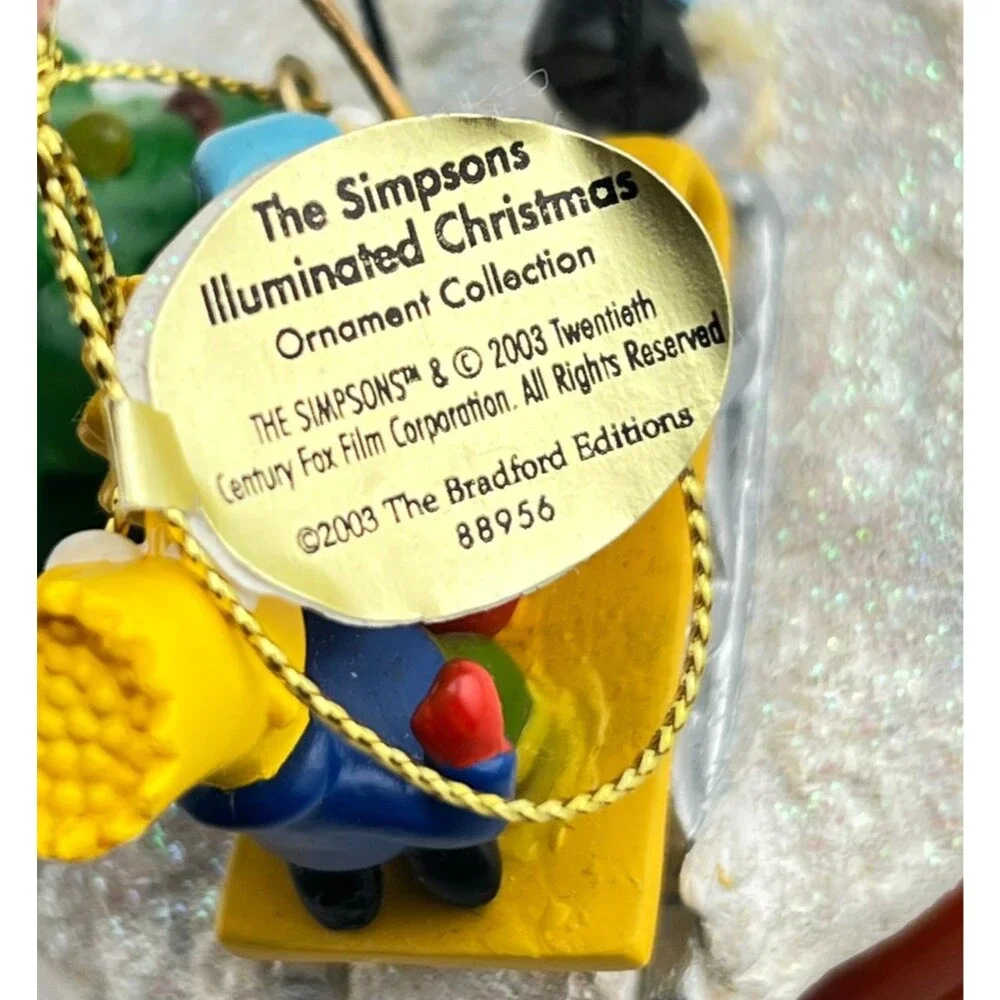 SIMPSONS Bradford Christmas Tree Ornament Illuminated “Mush Homer Mush!” w/Tags